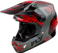 YOUTH FORMULA CP SLICE HELMET GREY/RED/BLACK YL