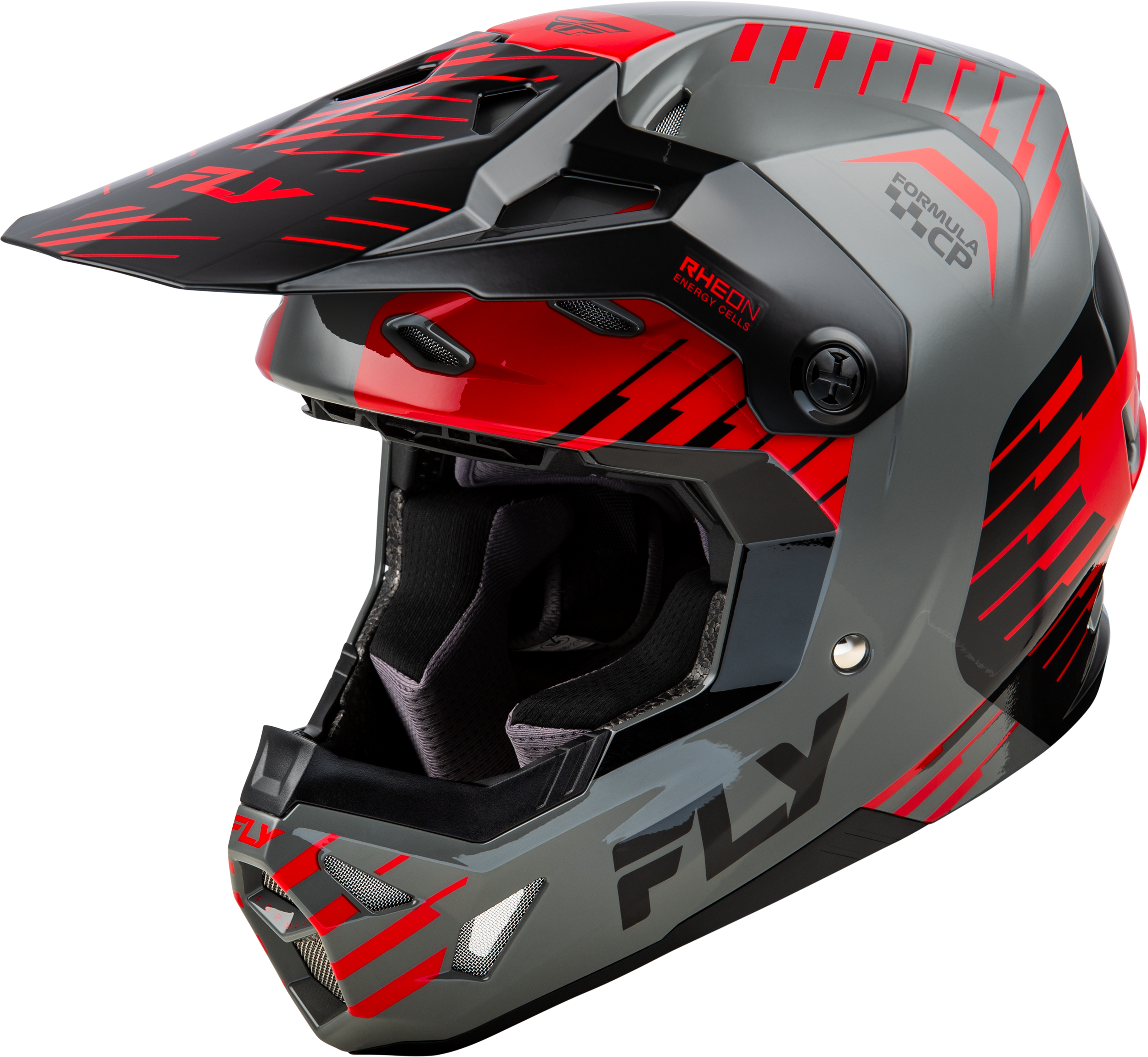 YOUTH FORMULA CP SLICE HELMET GREY/RED/BLACK YL
