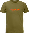 YOUTH FLY CORPORATE TEE OLIVE/ORANGE YL