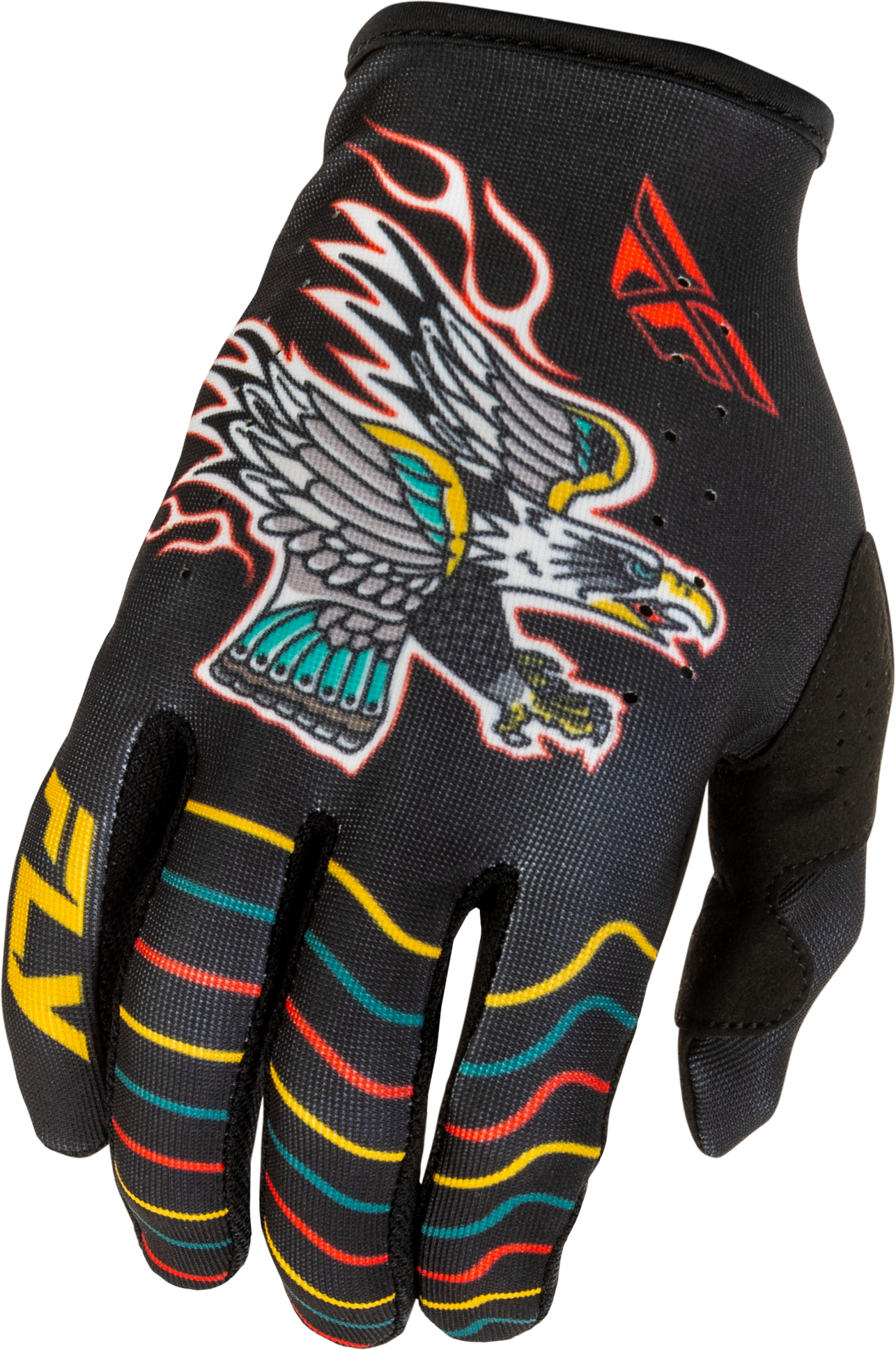 LITE AMERICANA GLOVES BLACK/RED/GOLD XS