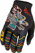 YOUTH LITE AMERICANA GLOVES BLACK/RED/GOLD YL