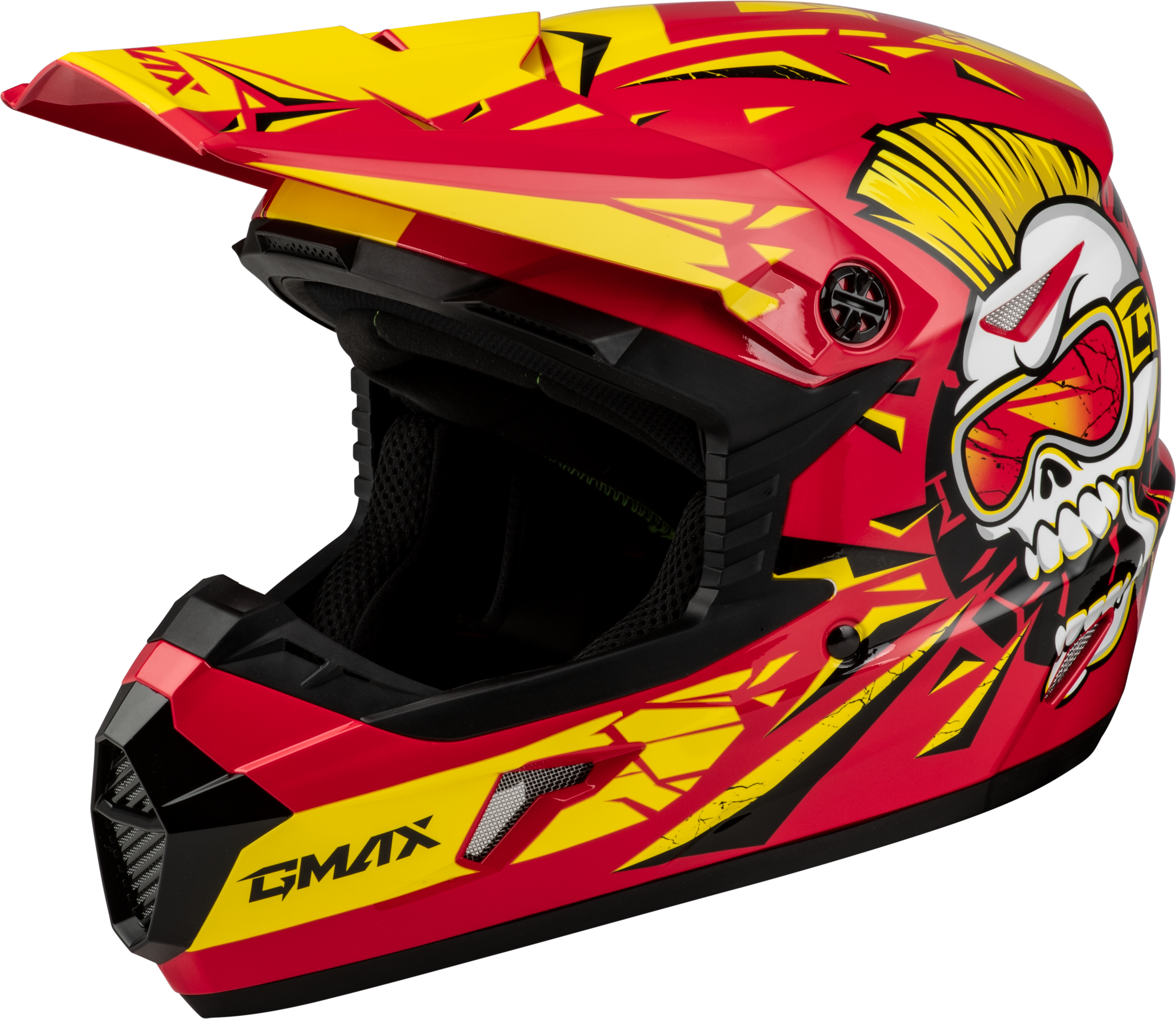 YOUTH MX-46Y UNSTABLE HELMET RED/YELLOW YL