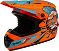 YOUTH MX-46Y UNSTABLE HELMET HI VIS ORANGE/BLUE YL