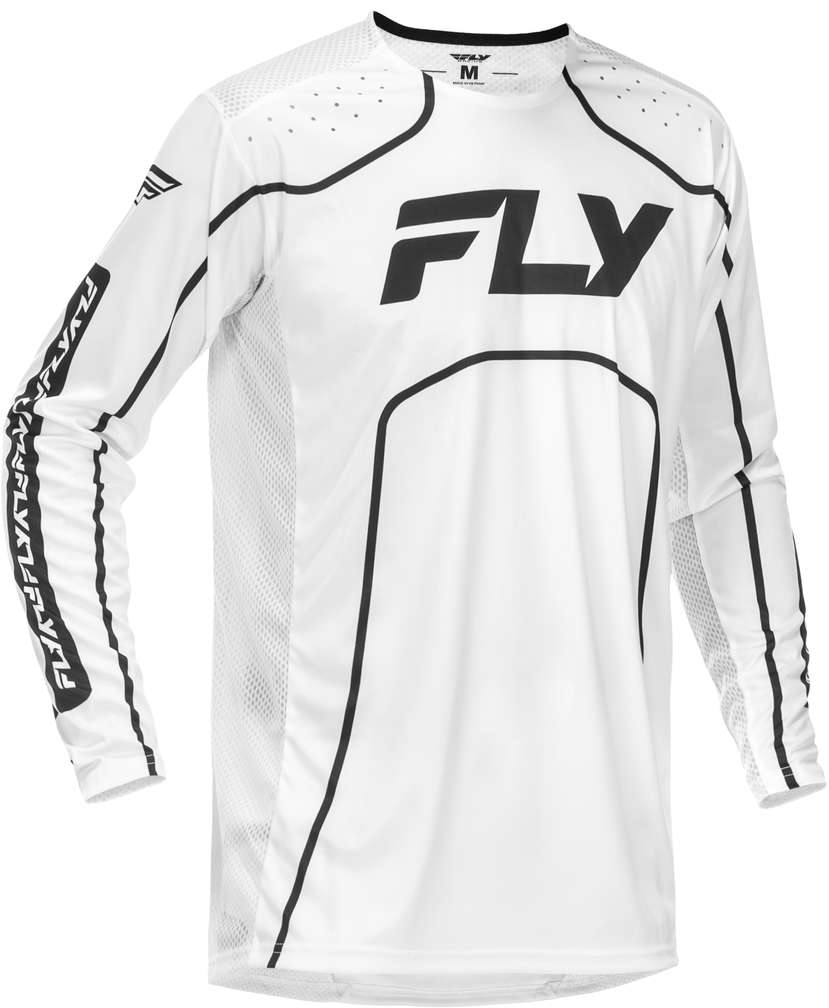 YOUTH RAYCE BICYCLE JERSEY WHITE/BLACK YXL