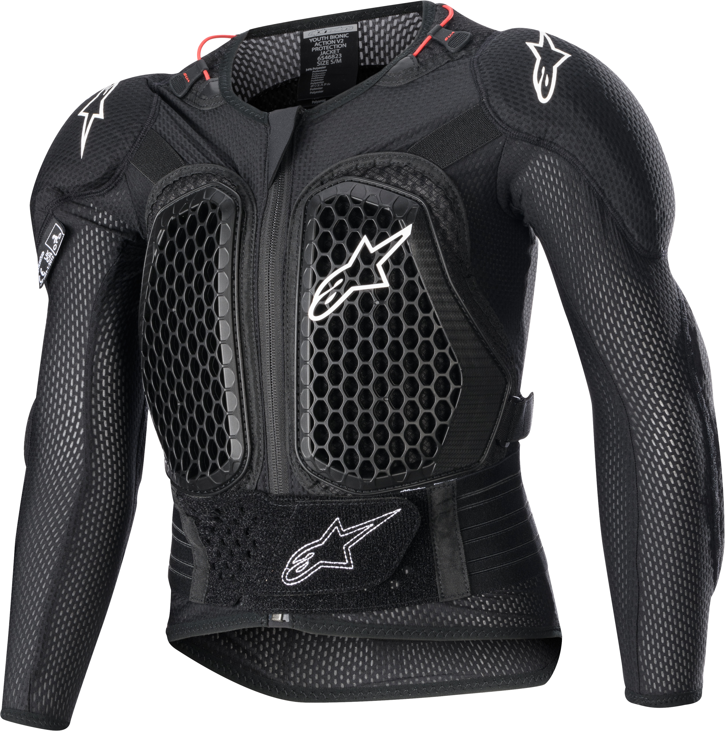 YOUTH BIONIC ACTION V2 PROTECTION JACKET BLACK SM/MD