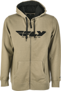 FLY CORPORATE ZIP UP HOODIE TAN/BLACK 2X