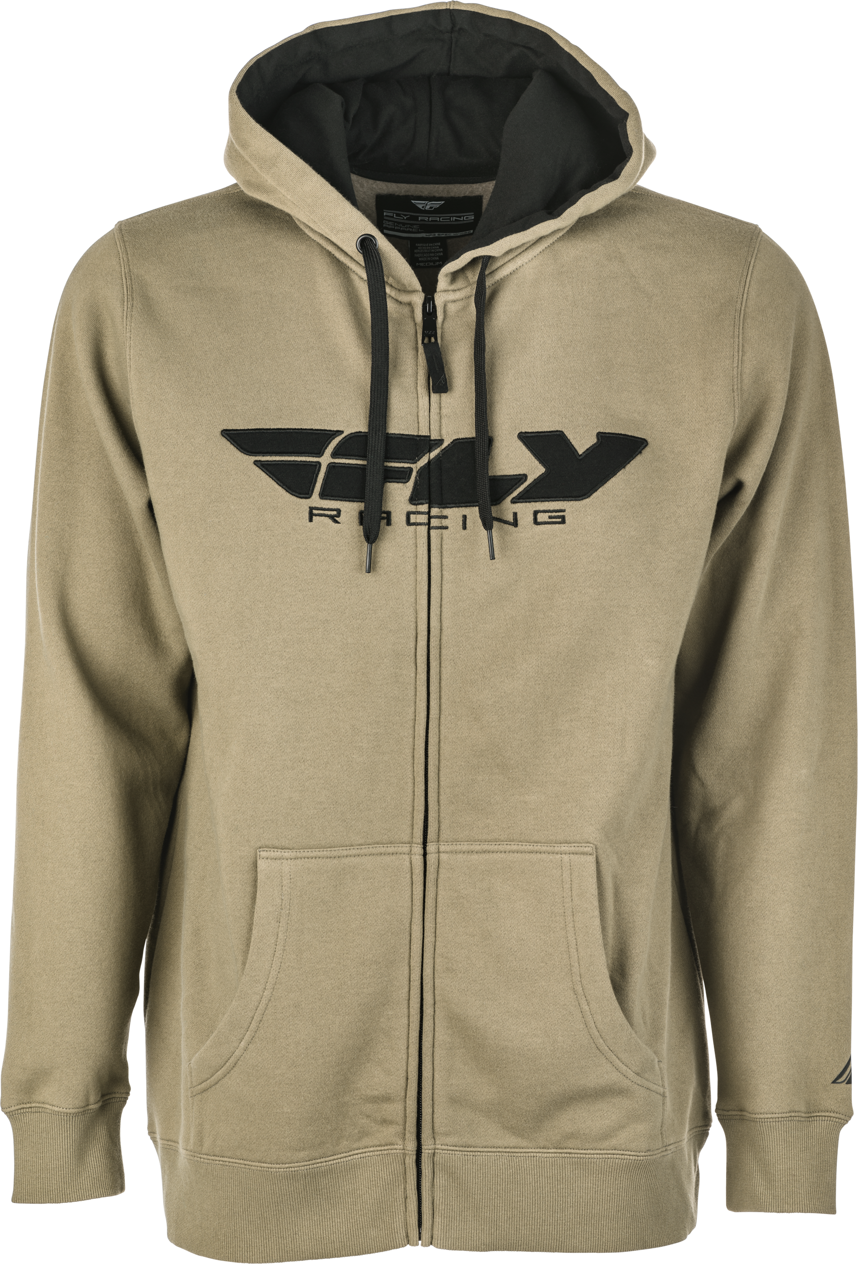 FLY CORPORATE ZIP UP HOODIE TAN/BLACK 2X