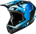 YTH WERX-R FLOW CARBON HLMT BLACK CARBON/BLUE/WHITE YL