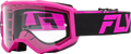 YOUTH FOCUS GOGGLE BLACK/PINK W/ CLEAR LENS