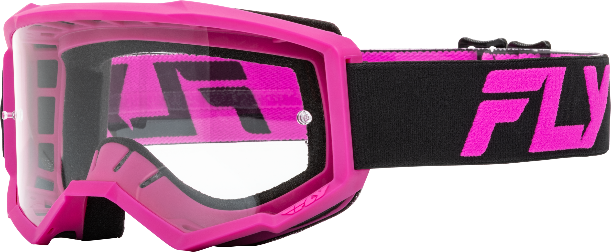 YOUTH FOCUS GOGGLE BLACK/PINK W/ CLEAR LENS