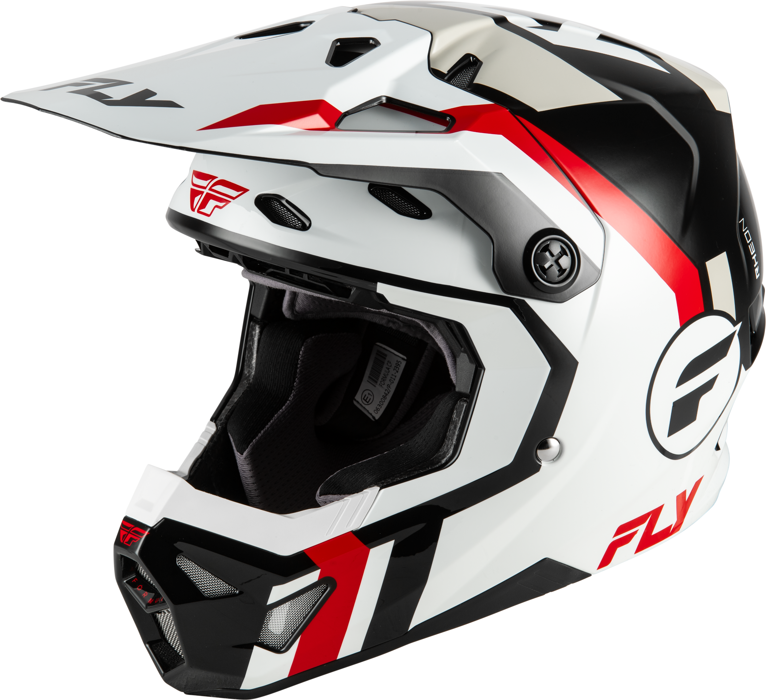 YOUTH FORMULA CP SEAL HELMET WHITE/BLACK/RED YL