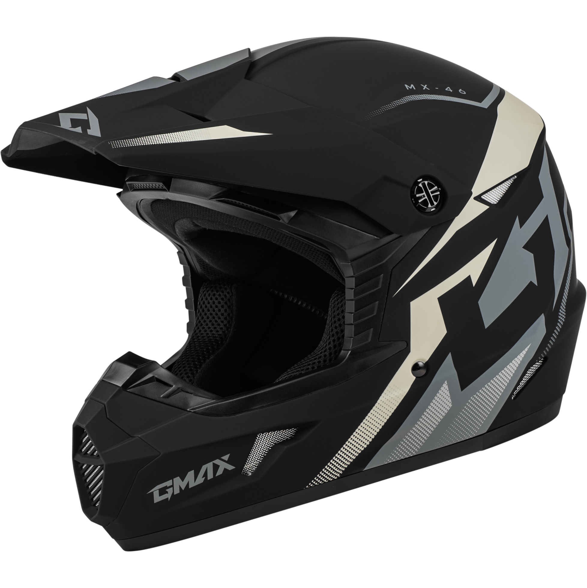 MX-46 COMPOUND HELMET MATTE BLACK/GREY/WHITE XS