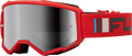 ZONE GOGGLE RED/CHARCOAL W/ SILVER MIRROR/SMOKE LENS