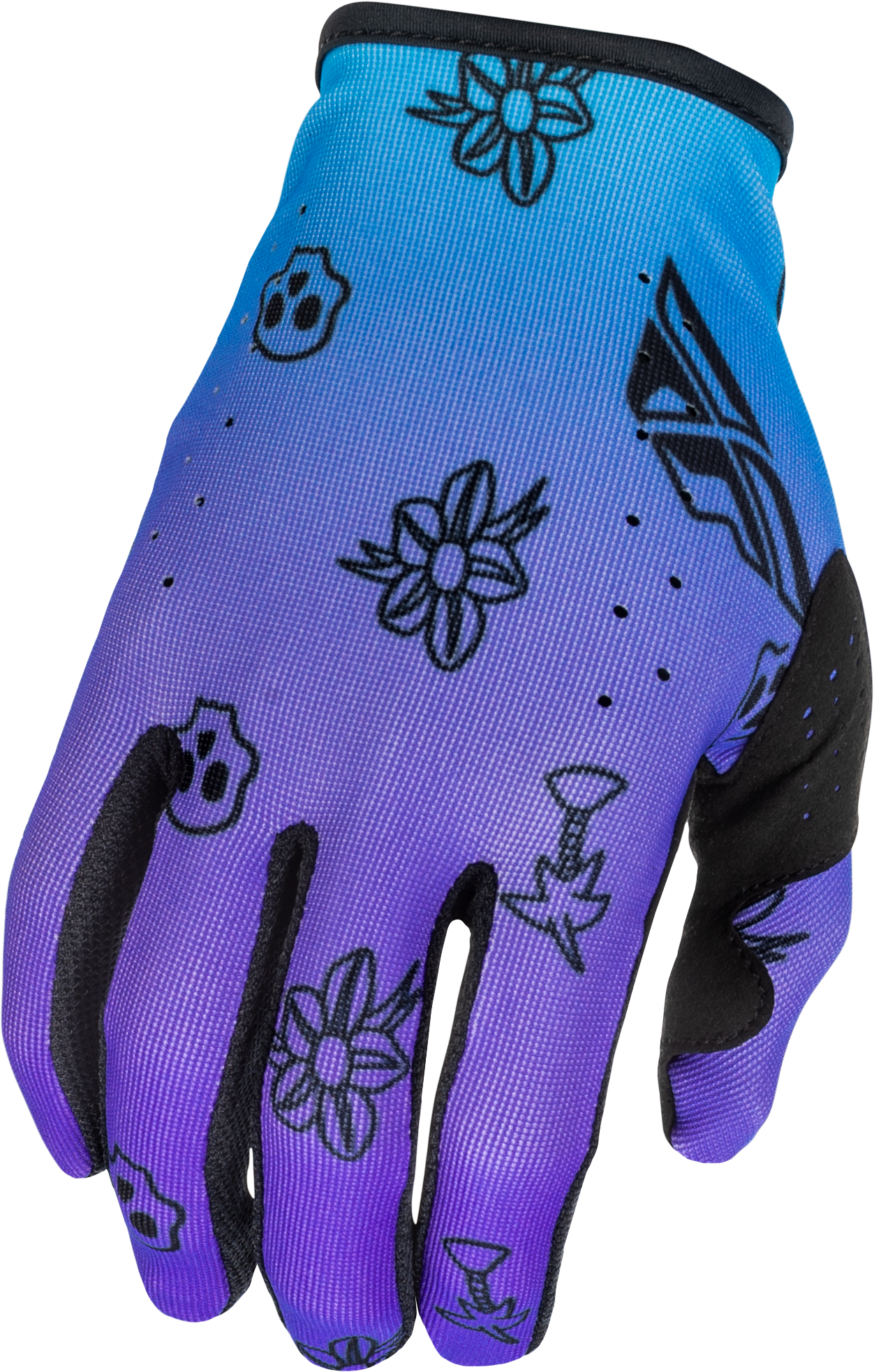 YOUTH LITE OUTLINE GLOVES PURPLE/BLUE/BLACK YL