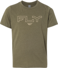 YOUTH FLY EDGE TEE MILITARY GREEN YL