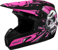 YOUTH MX-46Y UNSTABLE HELMET MATTE BLACK/PINK YL