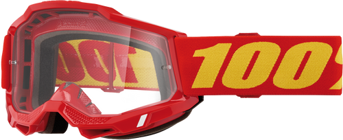 ACCURI 2 GOGGLE RED CLEAR LENS
