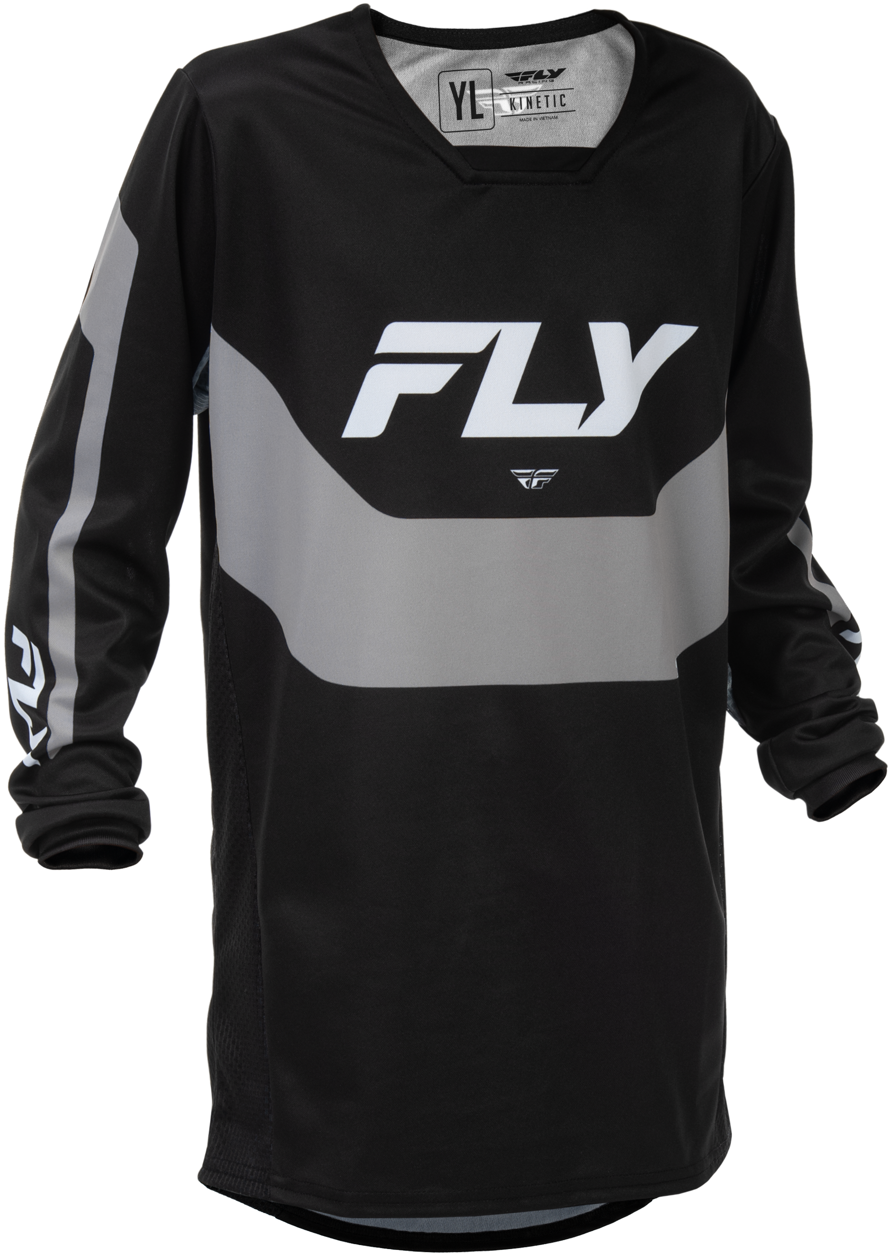 YOUTH KINETIC JERSEY BLACK/GREY YXL