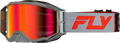 ZONE PRO GOGGLE GREY/RED W/ LIGHT RED MIRROR/AMBER LENS