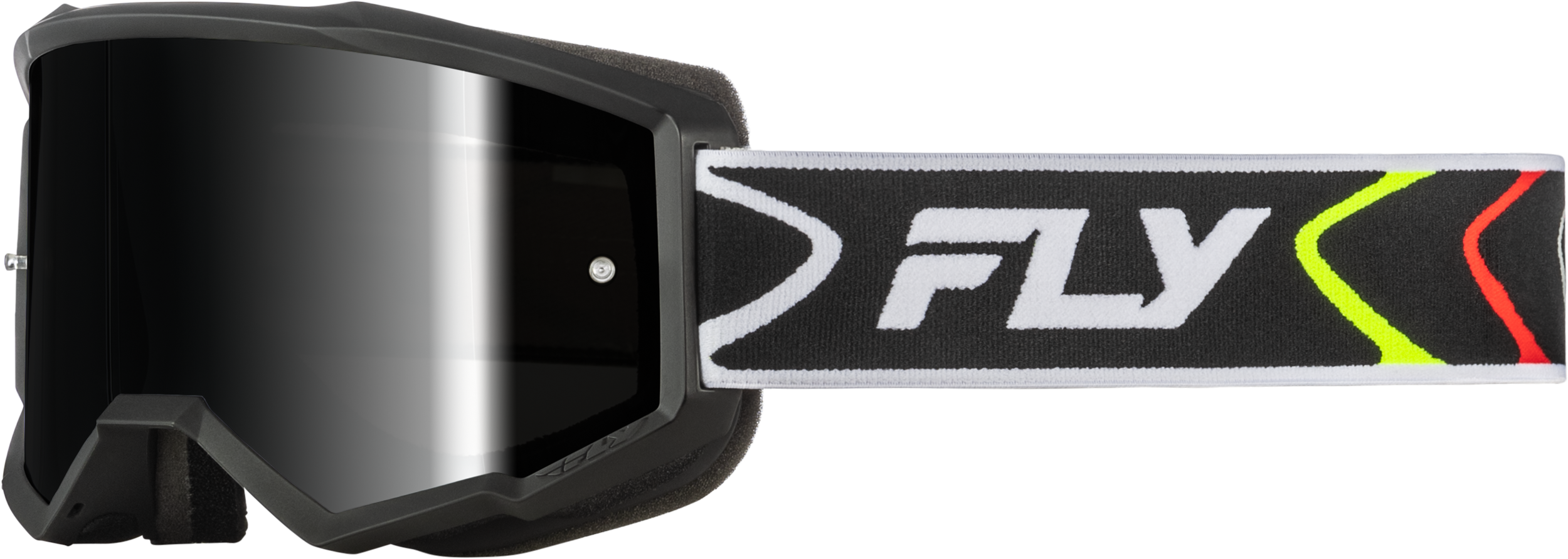 YOUTH ZONE GOGGLE BLACK/WHITE W/BLACK MIRROR/SMOKE LENS