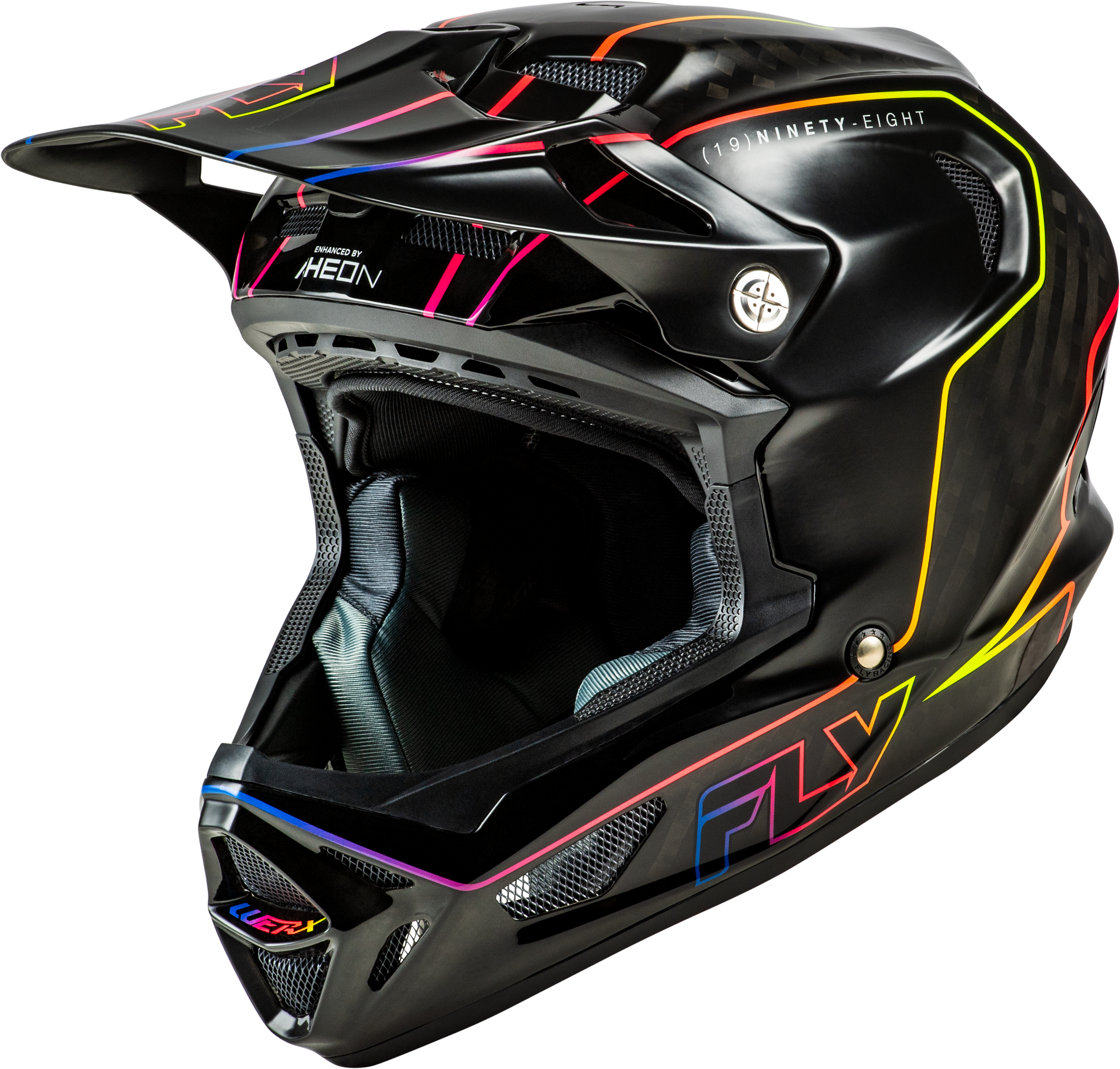 WERX-R FLOW CARBON HELMET BLACK CARBON/BLACK/MULTI XS