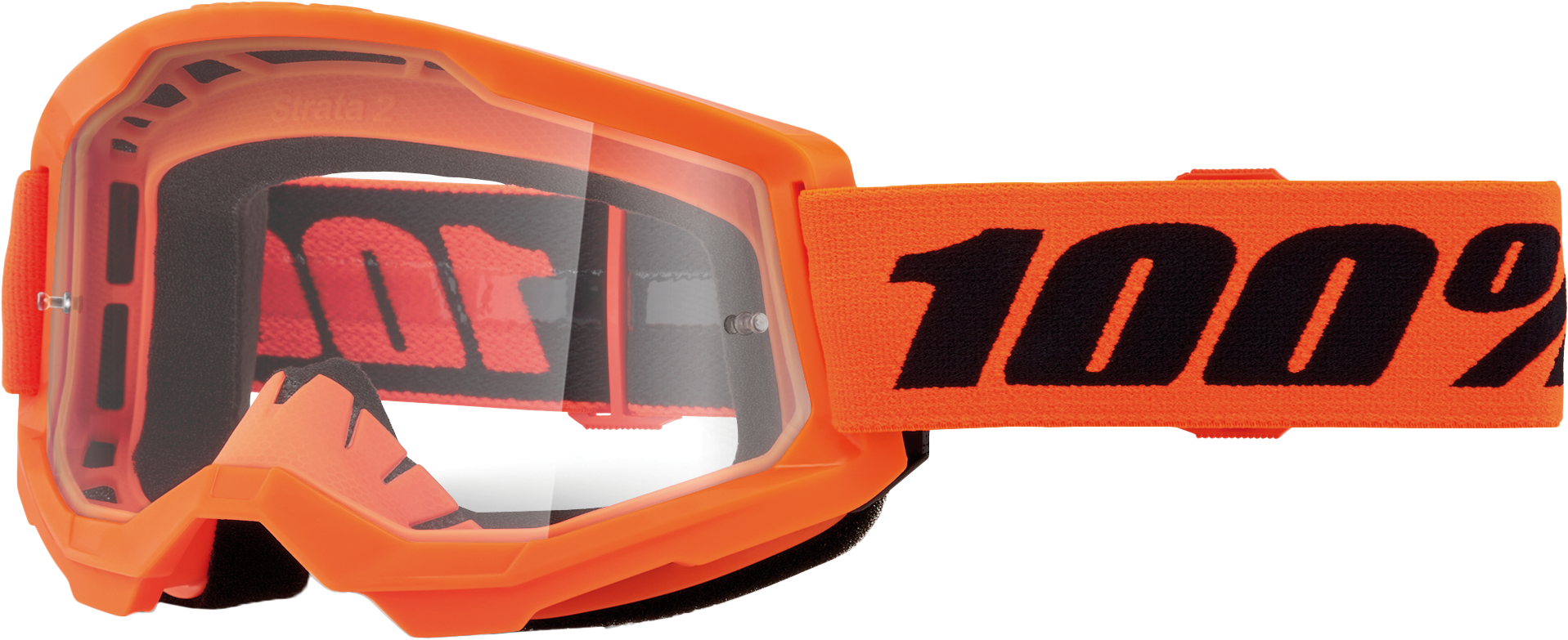STRATA 2 JUNIOR GOGGLE NEON ORANGE CLEAR LENS