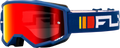 YOUTH ZONE GOGGLE NAVY/WHITE W/ RED MIRROR/SMOKE LENS