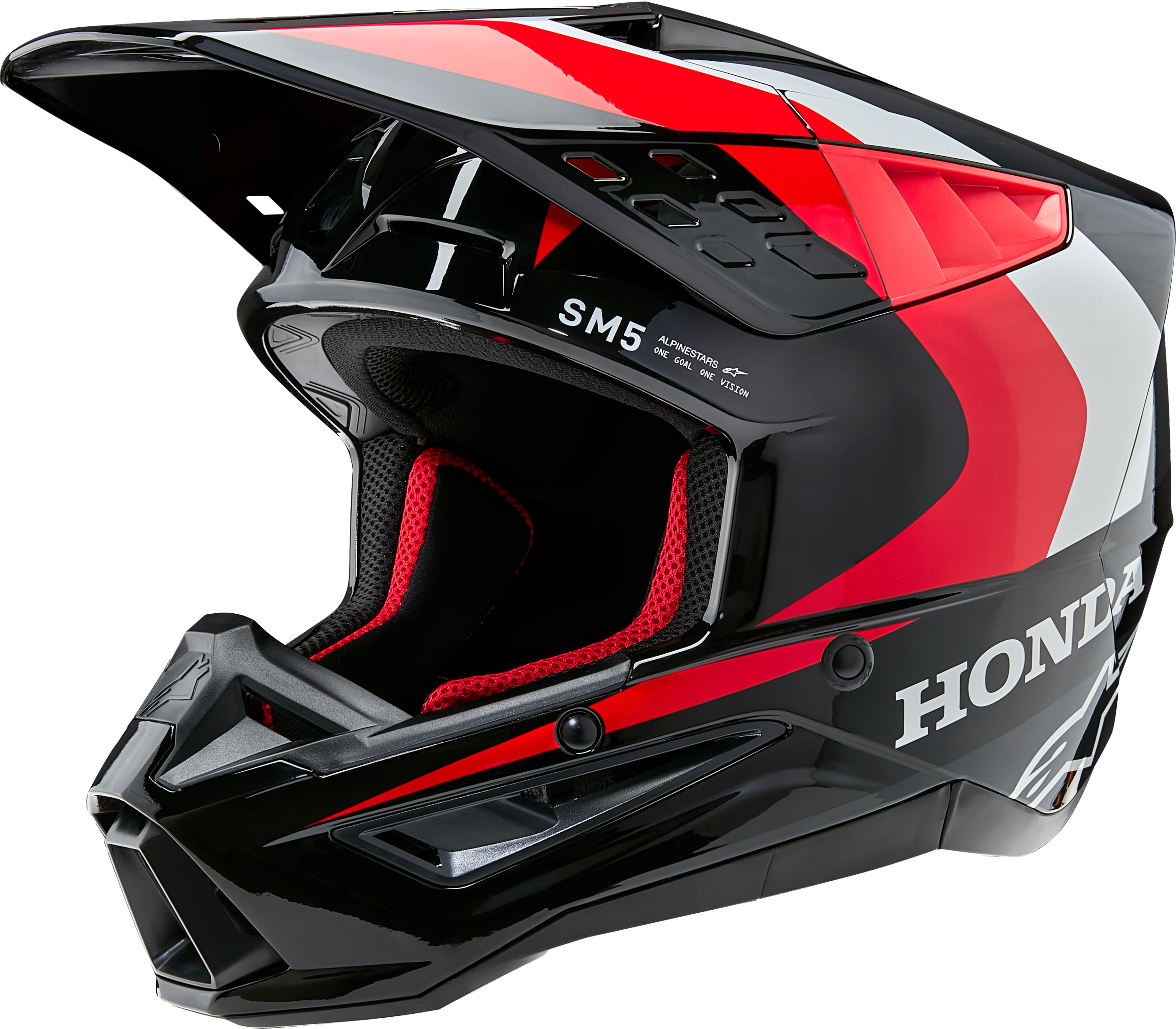 HONDA S-M5 HELMET BLACK/RED GLOSSY XS