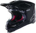 SUPERTECH S-M10 SOLID HELMET BLACK GLOSSY/CARBON XS