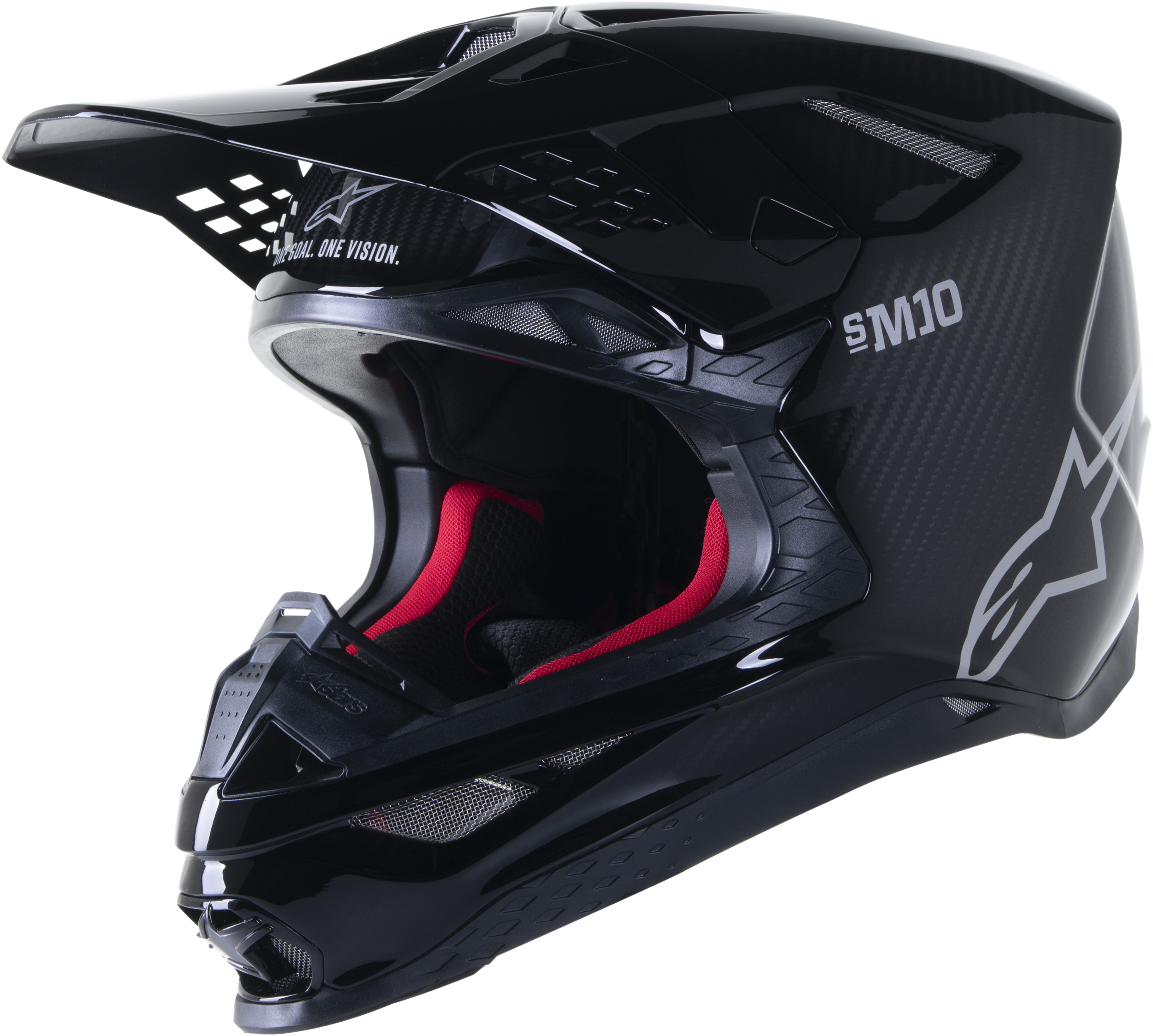 SUPERTECH S-M10 SOLID HELMET BLACK GLOSSY/CARBON XS