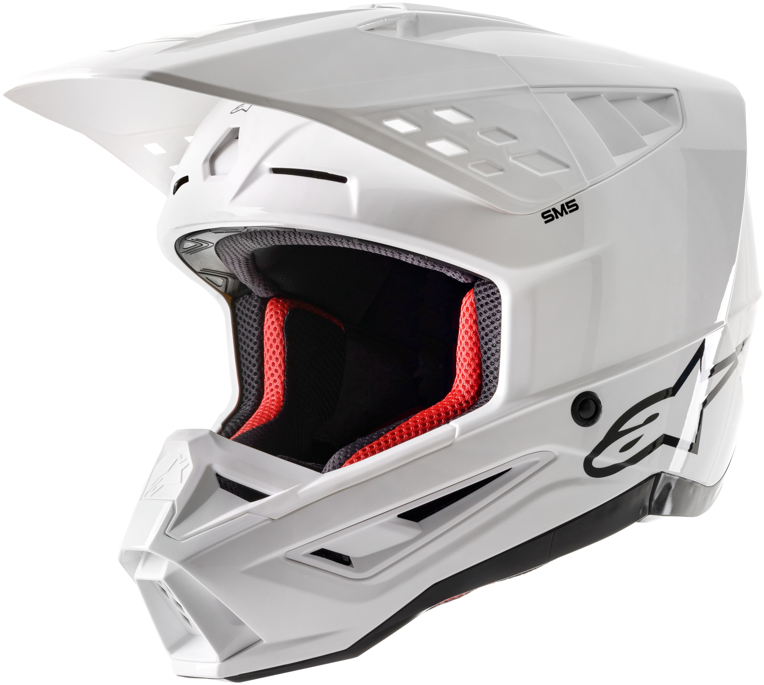 S-M5 SOLID HELMET WHITE GLOSSY XS