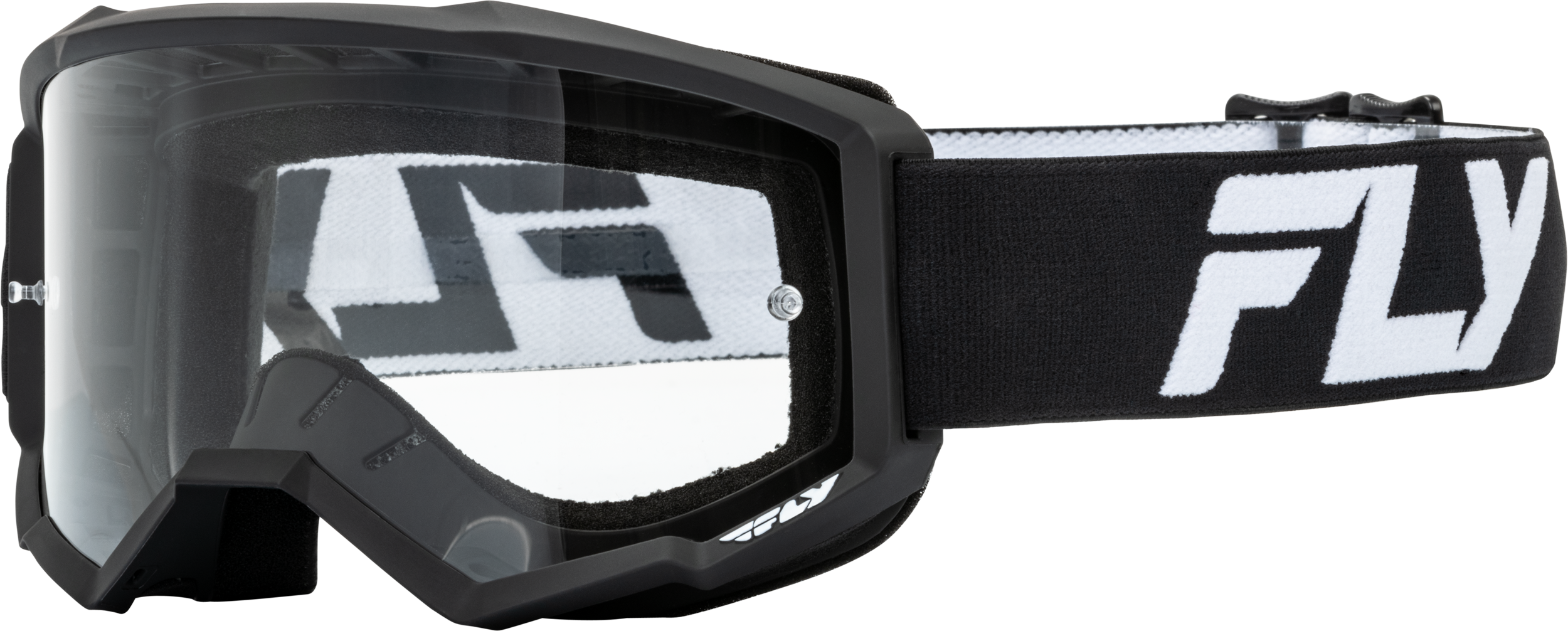 YOUTH FOCUS GOGGLE BLACK/WHITE W/ CLEAR LENS