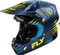 YOUTH FORMULA CP SLICE HELMET NAVY/HI-VIS/WHITE YL