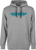 FLY CORPORATE PULLOVER HOODIE GREY/BLUE 2X