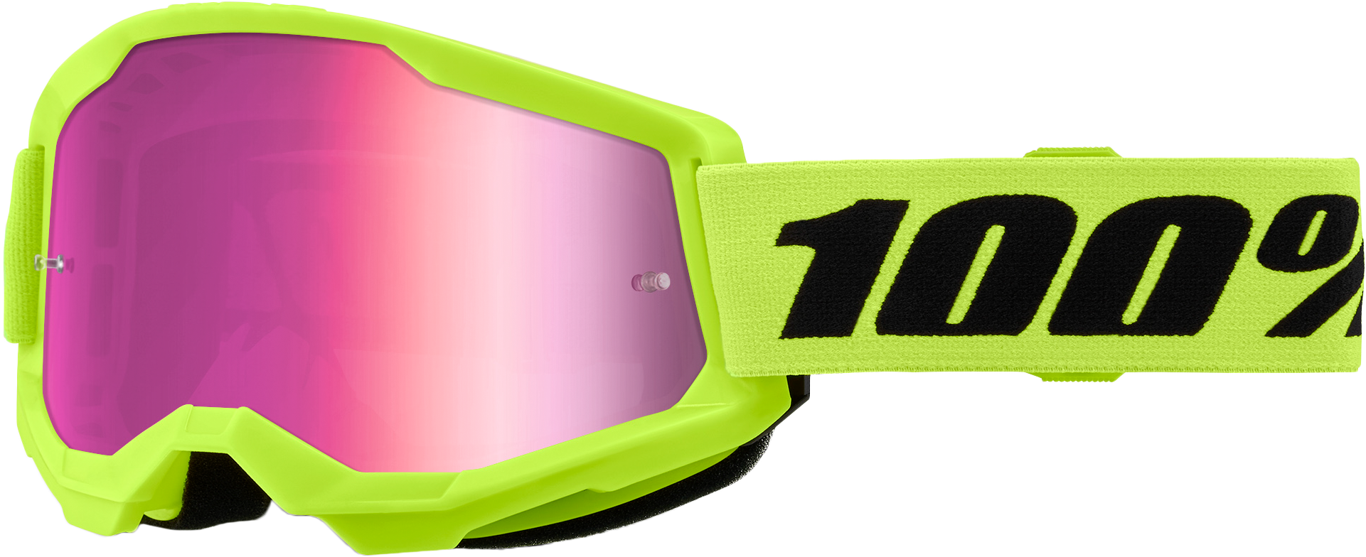 STRATA 2 GOGGLE NEON YELLOW MIRROR PINK LENS