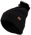 FLY WOMEN'S SNOW POM BEANIE BLACK