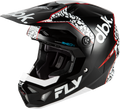 YOUTH FORMULA CP DBK HELMET BLACK/WHITE/RED YL