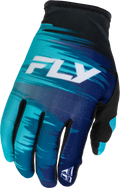 GIRL'S LITE GLOVES AQUA/NAVY/WHITE YL