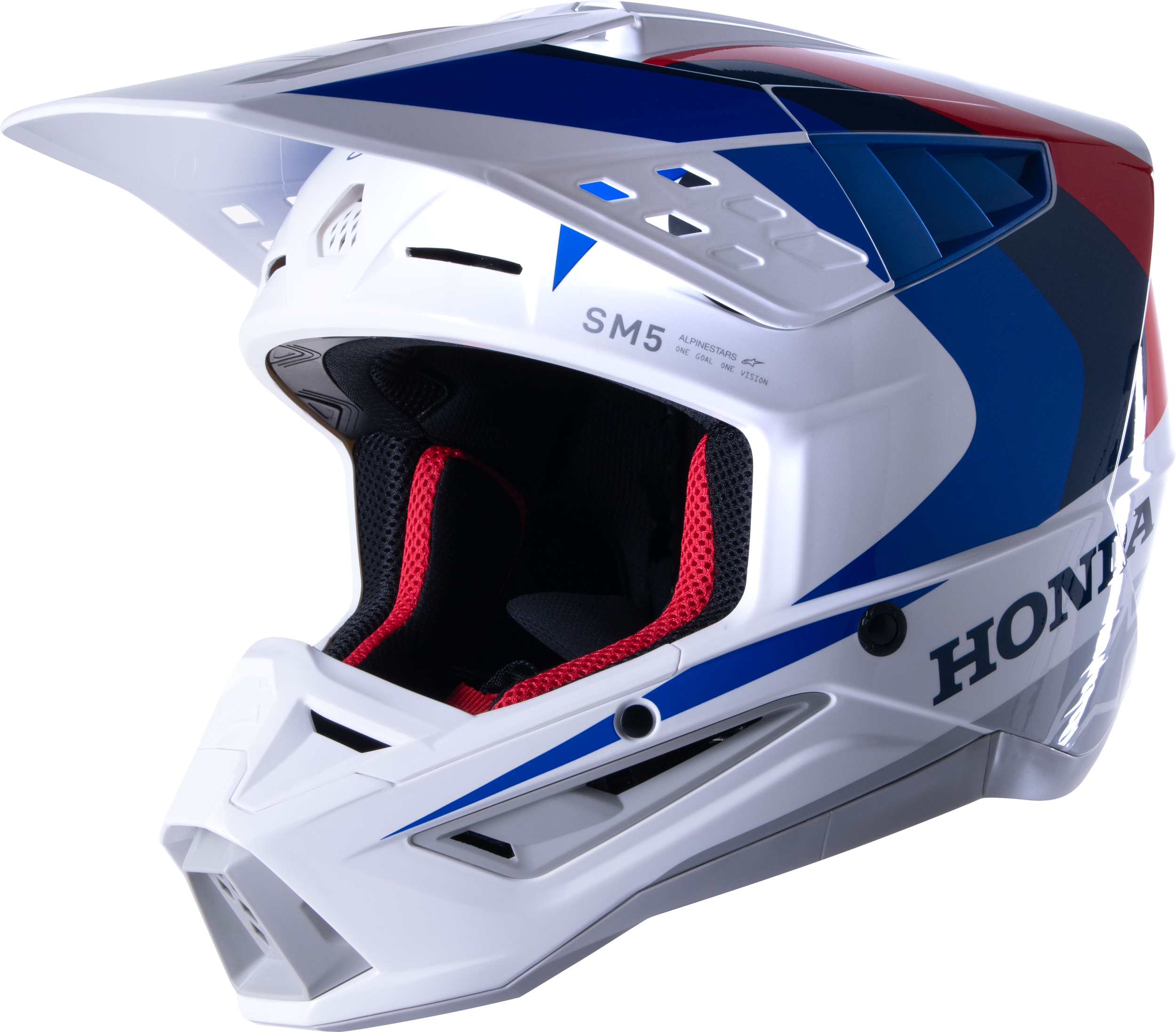 HONDA S-M5 HELMET WHITE/BLUE/RED GLOSSY XS