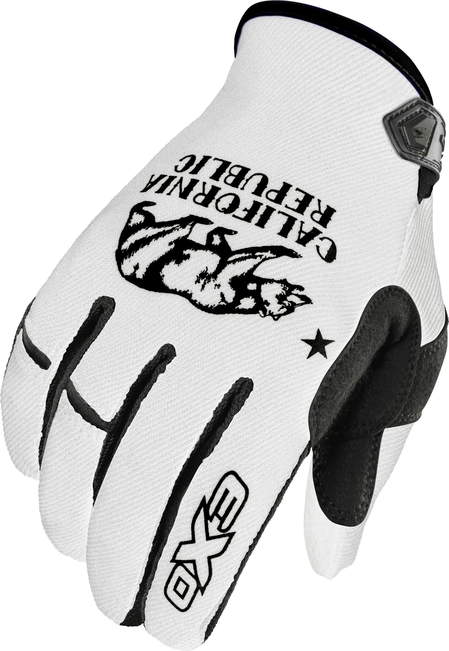 MOTO-FLEX GLOVES GOLDEN STATE WHITE/BLACK 3X