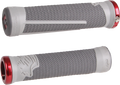 AG-2 MTB/BMX GRIPS GRAPHITE/COOL GREY W/RED