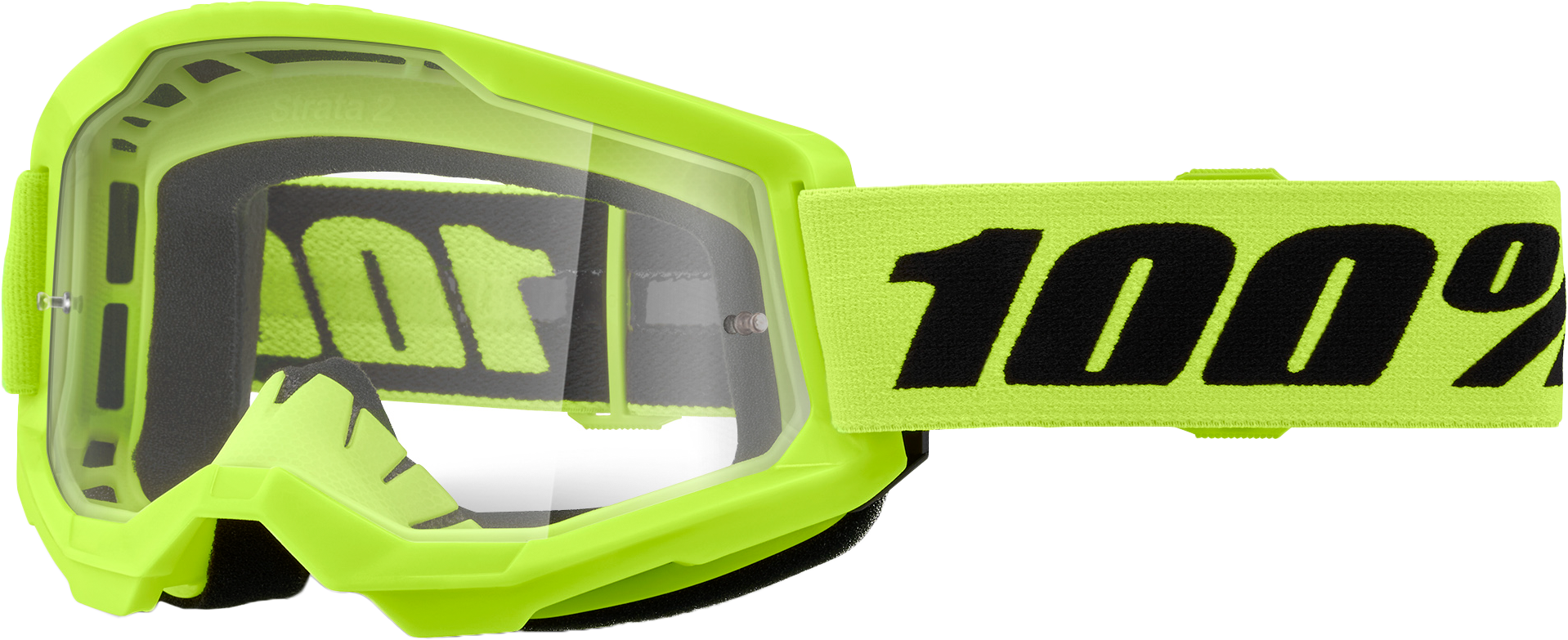 STRATA 2 JUNIOR GOGGLE NEON YELLOW CLEAR LENS