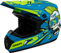 YOUTH MX-46Y UNSTABLE HELMET MATTE BLUE/GREEN YL