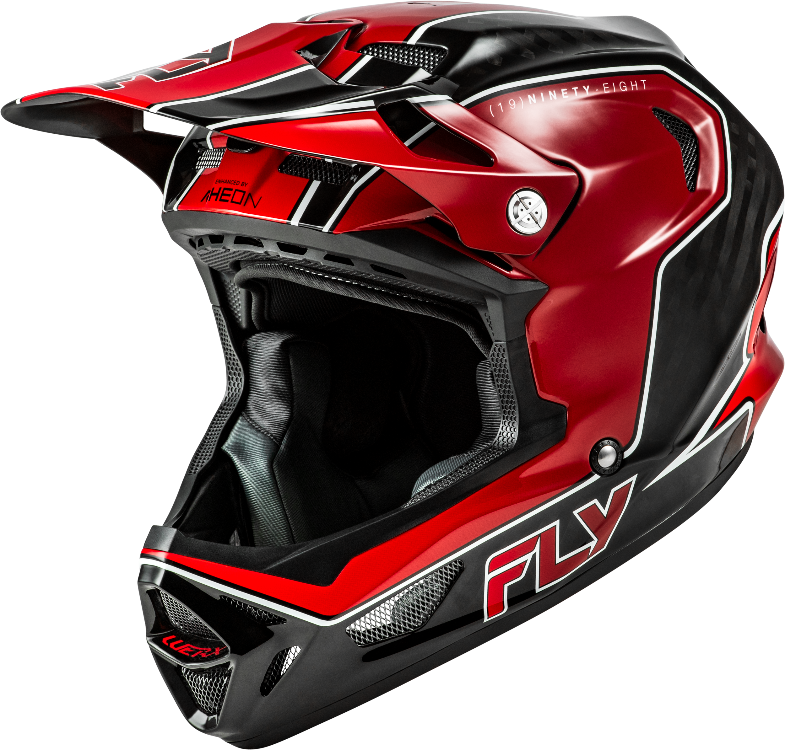 WERX-R FLOW CARBON HELMET BLACK CARBON/RED XS
