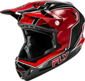 YTH WERX-R FLOW CARBON HLMT BLACK CARBON/RED YL