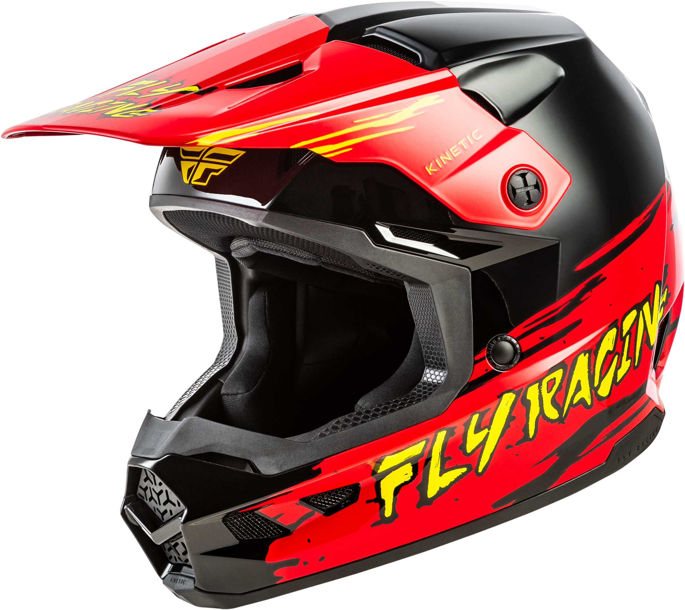 YOUTH KINETIC SURGE HELMET BLACK/RED/YELLOW YL