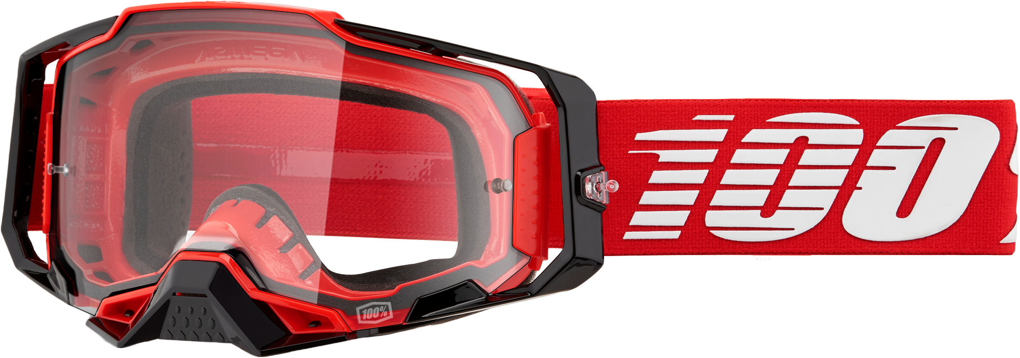 ARMEGA GOGGLE RED CLEAR LENS