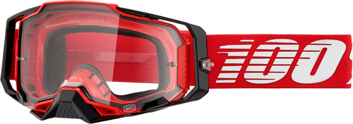 ARMEGA GOGGLE RED CLEAR LENS