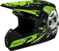YOUTH MX-46Y UNSTABLE HELMET MATTE BLACK/GREEN YL